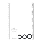 Classic Silicone Cockring Set of 3 - L/XL/XXL - Black - obrazek 5
