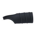 Silicone Cockring and Ribbed Sleeve - Black - obrazek 4