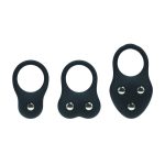 Silicone Training Cockring Set of 3 - S/M/L - Black - obrazek 4