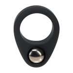 Liquid Silicone Single Weighted Ball Cockring - Black - obrazek 4