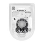 Liquid Silicone Double Weighted Ball Cockring - Black - obrazek 3