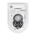 Liquid Silicone Triple Weighted Ball Cockring - Black - obrazek 3