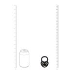 Liquid Silicone Triple Weighted Ball Cockring - Black - obrazek 5