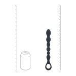 Beaded Snake Silicone Anal Probe with Loop - Black - obrazek 5