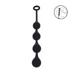 Waterdrop Silicone Anal Balls -M - 30mm - Black - obrazek 2
