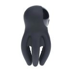 Digital Vibrating Silicone Penis Head Stimulator with Tentacles - Black - obrazek 5