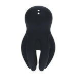 Digital Vibrating Silicone Penis Head Stimulator with Tentacles - Black - obrazek 6
