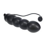 Beaded Inflatable Silicone Anal Plug - Black - obrazek 5