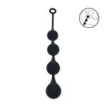 Silicone Waterdrop Anal Balls - XL - 50mm - Black - obrazek 3