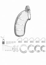 Model 03 - Chastity - 4.5"" - Cock Cage - Transparent - obrazek 3