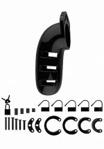 Model 06 - Chastity - 5.5"" - Cock Cage - Black - obrazek 3