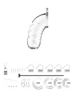 Model 16 - Chastity - 4.5"""" - Cock Cage - Transparent - obrazek 4