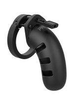 Model 21 - Chastity - 4.5"""" - Silicone Cock Cage - Black - obrazek 2