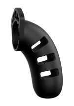 Model 21 - Chastity - 4.5"""" - Silicone Cock Cage - Black - obrazek 3