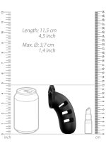 Model 21 - Chastity - 4.5"""" - Silicone Cock Cage - Black - obrazek 5