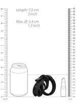 Model 23 - Chastity Cage - 2.5'' / 6,5 cm - Black - obrazek 3