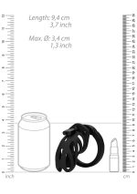 Model 24 - Chastity Cage - 3.5'' / 9 cm - Black - obrazek 5