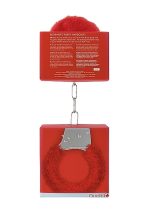 Beginner""s Handcuffs Furry - Red - obrazek 3
