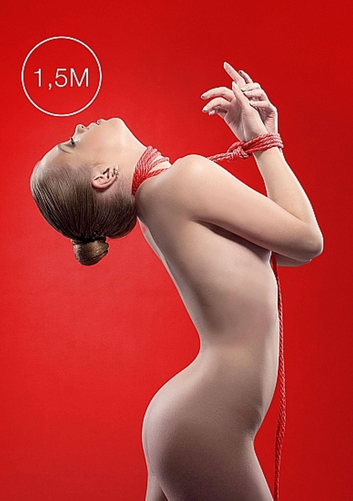 36-OU073RED Kinbaku Mini Rope - 1,5m - Red - obrazek 1