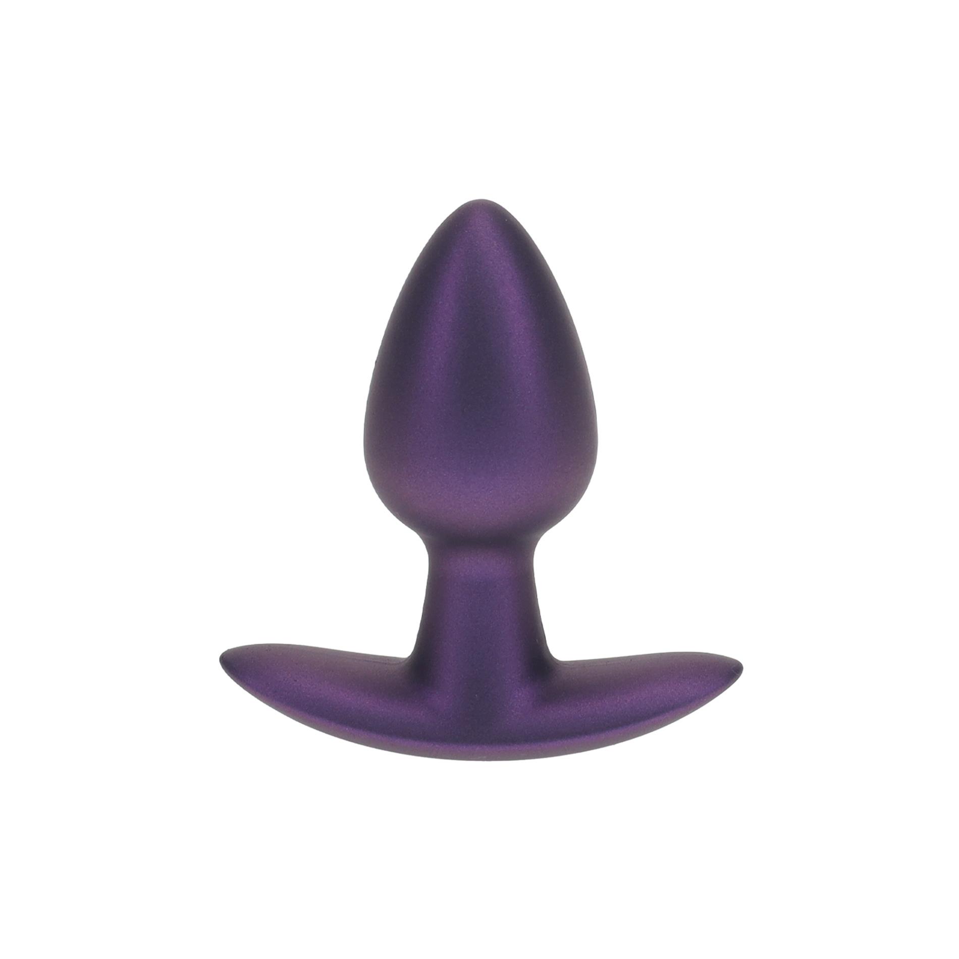 36-OU1017MPU_01 Smooth Silicone Anal Plug - Small - 2.6 / 6,5 cm - Metallic Purple - obrazek 1