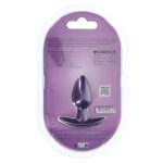 Smooth Silicone Anal Plug - Small - 2.6 / 6,5 cm - Metallic Purple - obrazek 3
