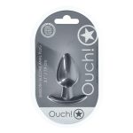 Smooth Silicone Anal Plug - Medium - 3.1 / 7,9 cm - Gunmetal - obrazek 2