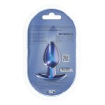 Smooth Silicone Anal Plug - Medium - 3.1 / 7,9 cm - Metallic Blue - obrazek 3