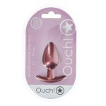 Smooth Silicone Anal Plug - Medium - 3.1 / 7,9 cm - Rose Gold - obrazek 2