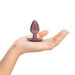 Smooth Silicone Anal Plug - Medium - 3.1 / 7,9 cm - Rose Gold - obrazek 4