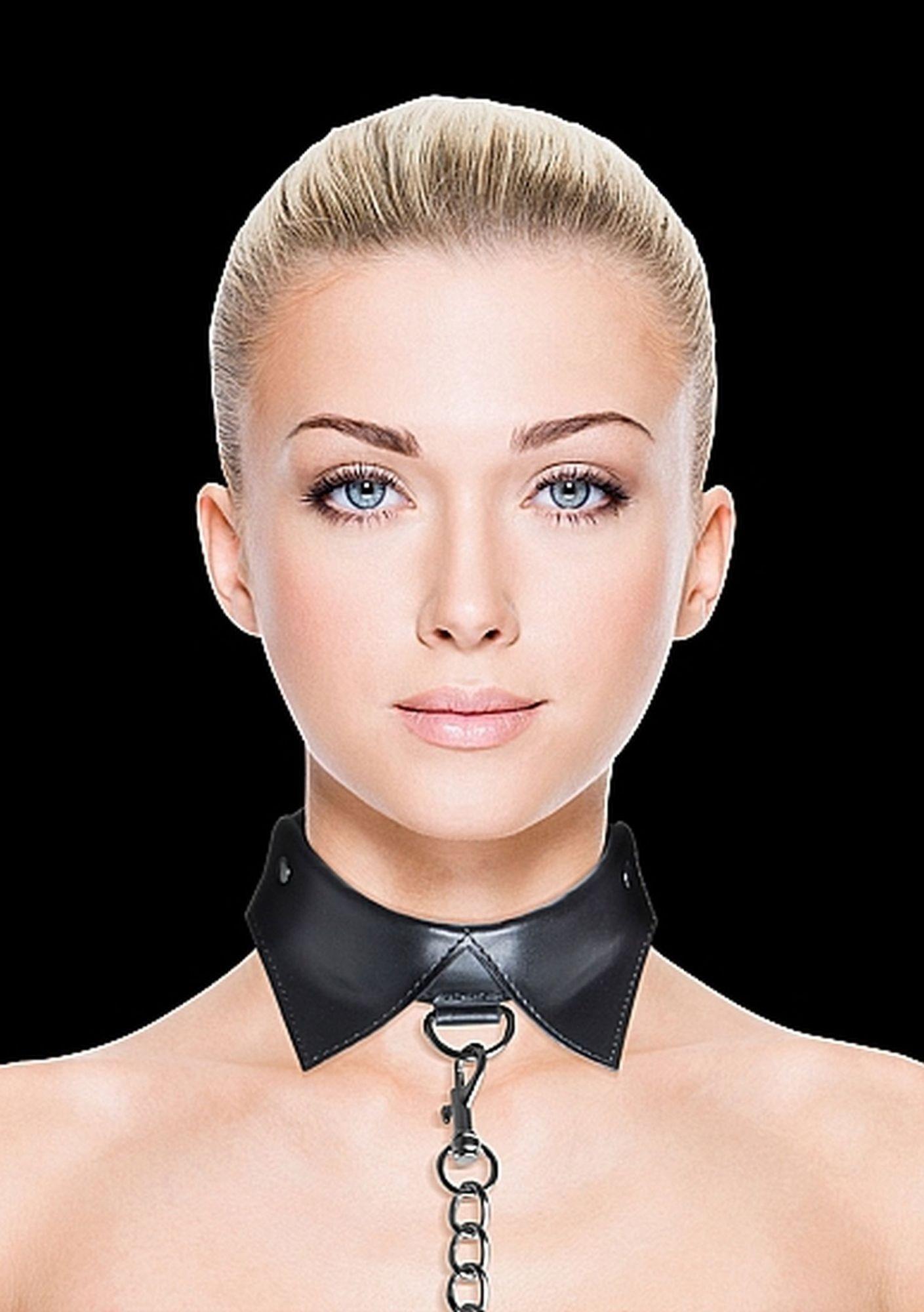 36-OU145BLK Exclusive Collar & Leash - Black - obrazek 1