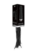 Black Whip with Realistic Silicone Dildo - Black - obrazek 2