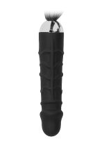 Black Whip with Realistic Silicone Dildo - Black - obrazek 3