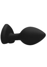 Diamond Heart Butt Plug - Regular - Black - obrazek 7