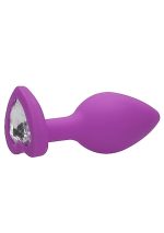 Diamond Heart Butt Plug - Regular - Purple - obrazek 6