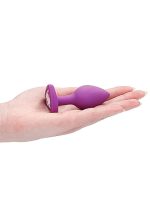Diamond Heart Butt Plug - Regular - Purple - obrazek 8