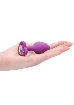 Diamond Heart Butt Plug - Regular - Purple - obrazek 9