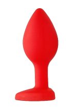Diamond Heart Butt Plug - Regular - Red - obrazek 6
