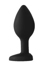 Diamond Heart Butt Plug - Large - Black - obrazek 5