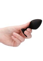 Diamond Heart Butt Plug - Large - Black - obrazek 10