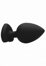 Diamond Heart Butt Plug - Extra Large - Black - obrazek 7
