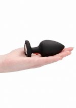 Diamond Heart Butt Plug - Extra Large - Black - obrazek 8
