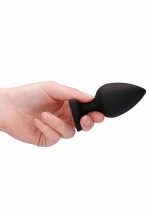 Diamond Heart Butt Plug - Extra Large - Black - obrazek 10