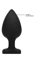 Diamond Heart Butt Plug - Extra Large - Black - obrazek 11
