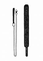Luxury Collar with Leash - Black - obrazek 5