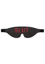 Ouch! Blindfold - SLUT - Black - obrazek 3