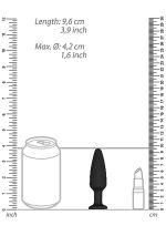 Cone-Shaped Diamond Butt Plug - Black - obrazek 3