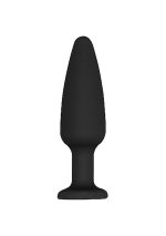 Cone-Shaped Diamond Butt Plug - Black - obrazek 4