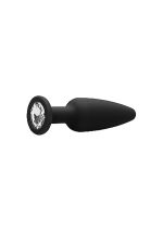 Cone-Shaped Diamond Butt Plug - Black - obrazek 5