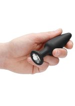 Cone-Shaped Diamond Butt Plug - Black - obrazek 6