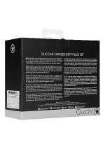 Swirled Butt Plug Set - Black - obrazek 3